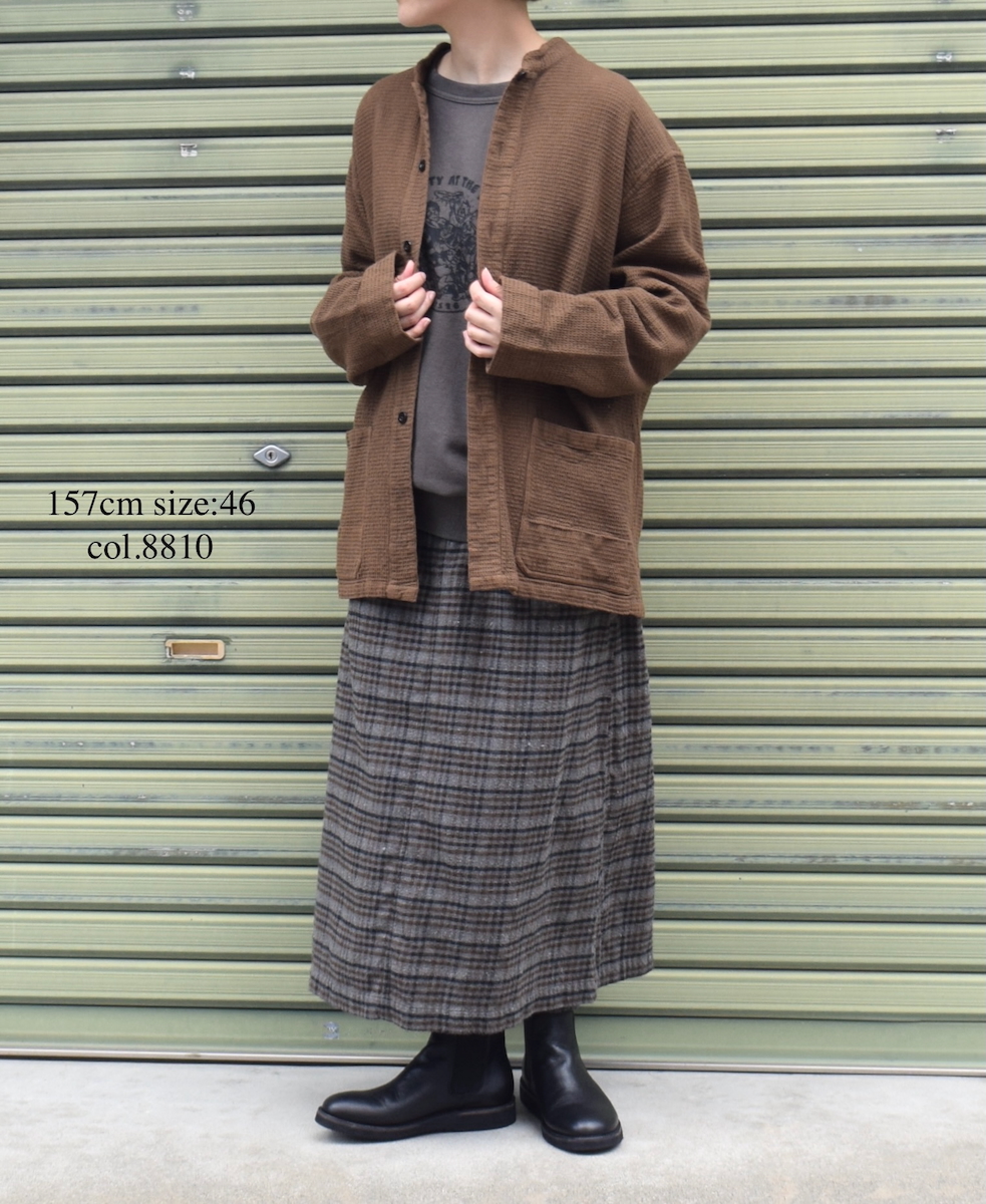INHT2572WPD(ジャケット) WAFFLE PLAIN OVERDYE STAND COLLAR COVER ALL