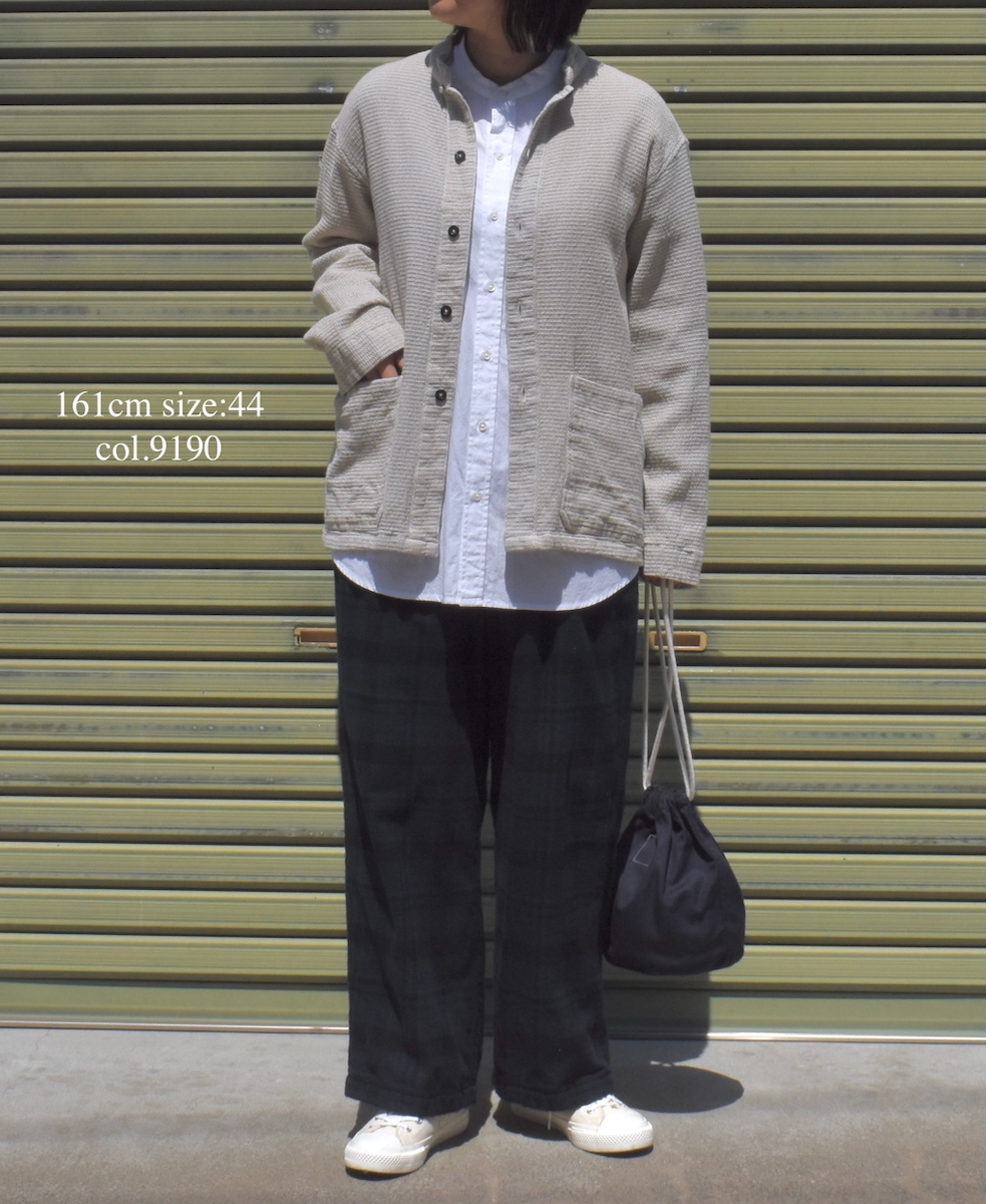 INHT2572WPD(ジャケット) WAFFLE PLAIN OVERDYE STAND COLLAR COVER ALL