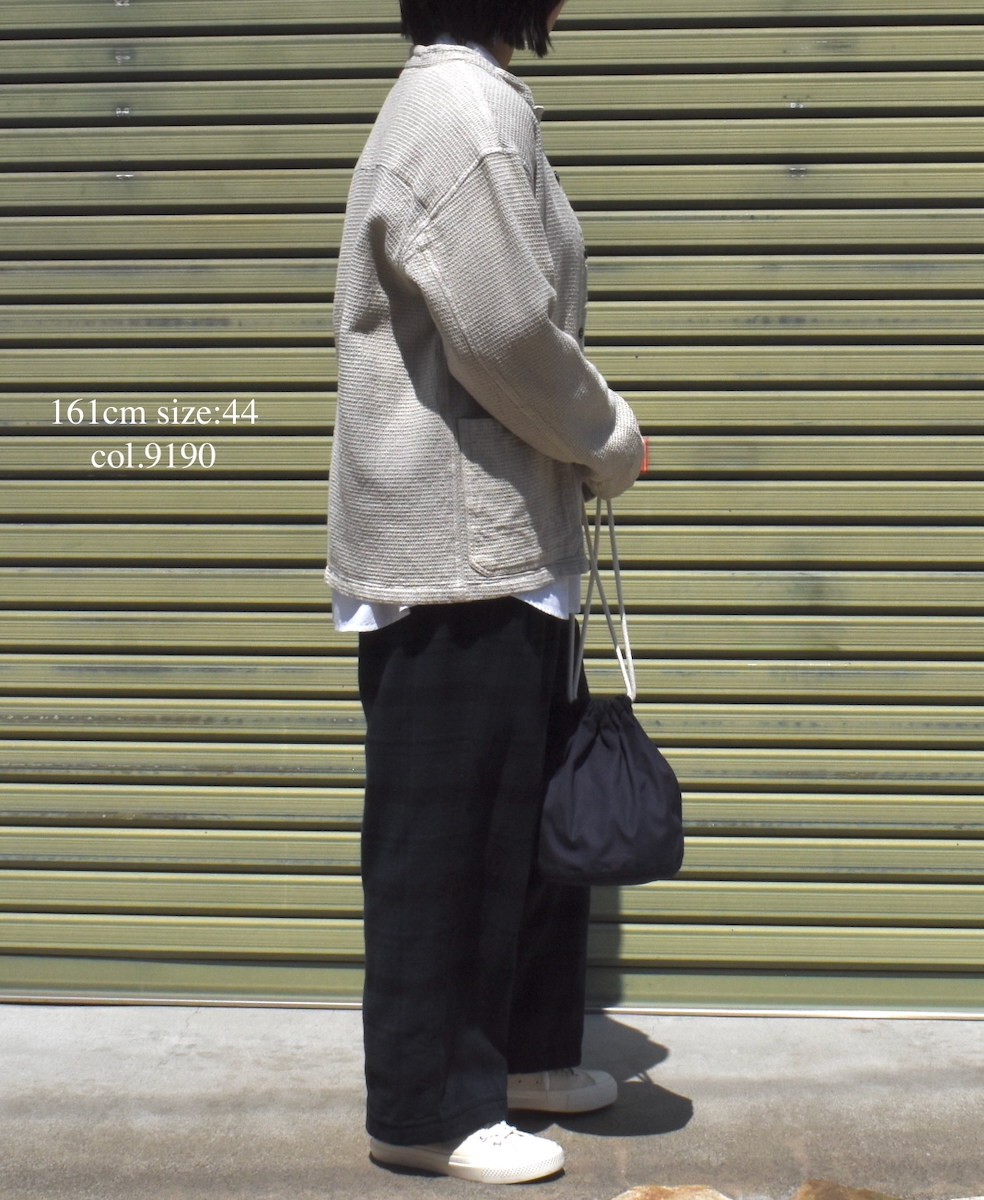 INHT2572WPD(ジャケット) WAFFLE PLAIN OVERDYE STAND COLLAR COVER ALL