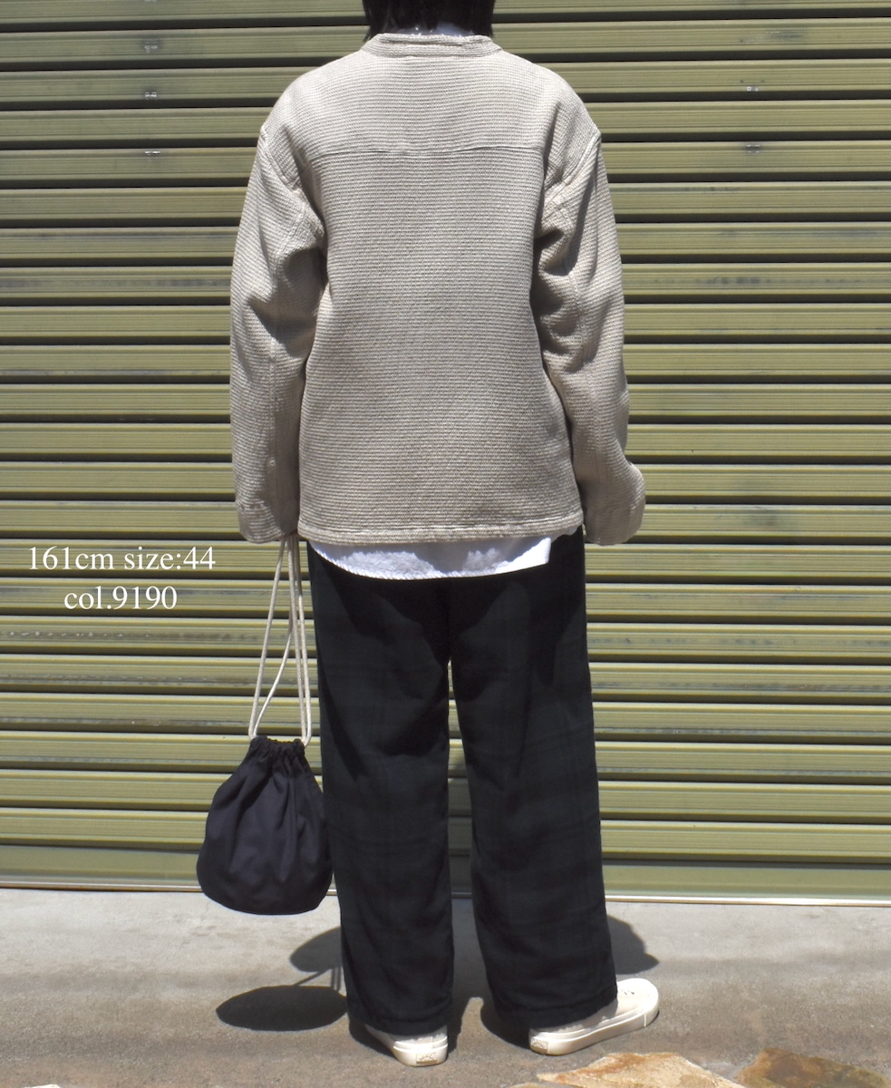INHT2572WPD(ジャケット) WAFFLE PLAIN OVERDYE STAND COLLAR COVER ALL