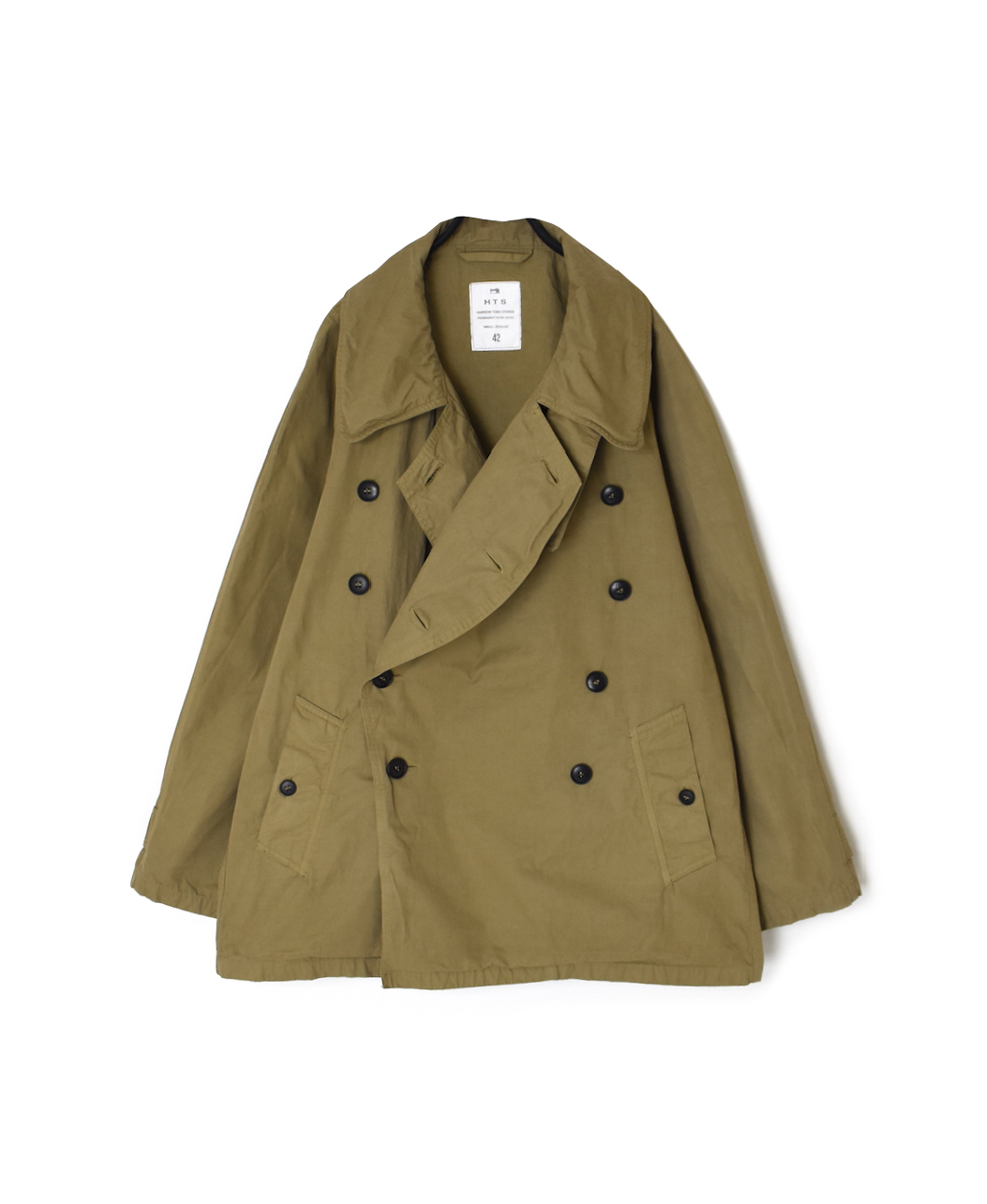 NHT2201HB(コート) MEDIUM WEIGHT PEACH SKIN COTTON DOUBLE OVER SHORT COAT