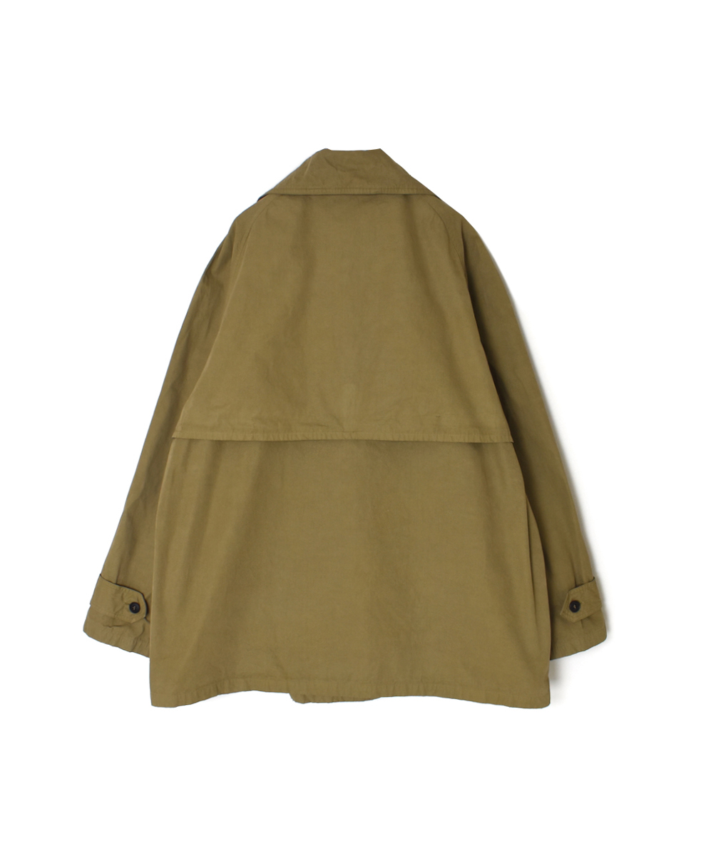 NHT2201HB(コート) MEDIUM WEIGHT PEACH SKIN COTTON DOUBLE OVER SHORT COAT