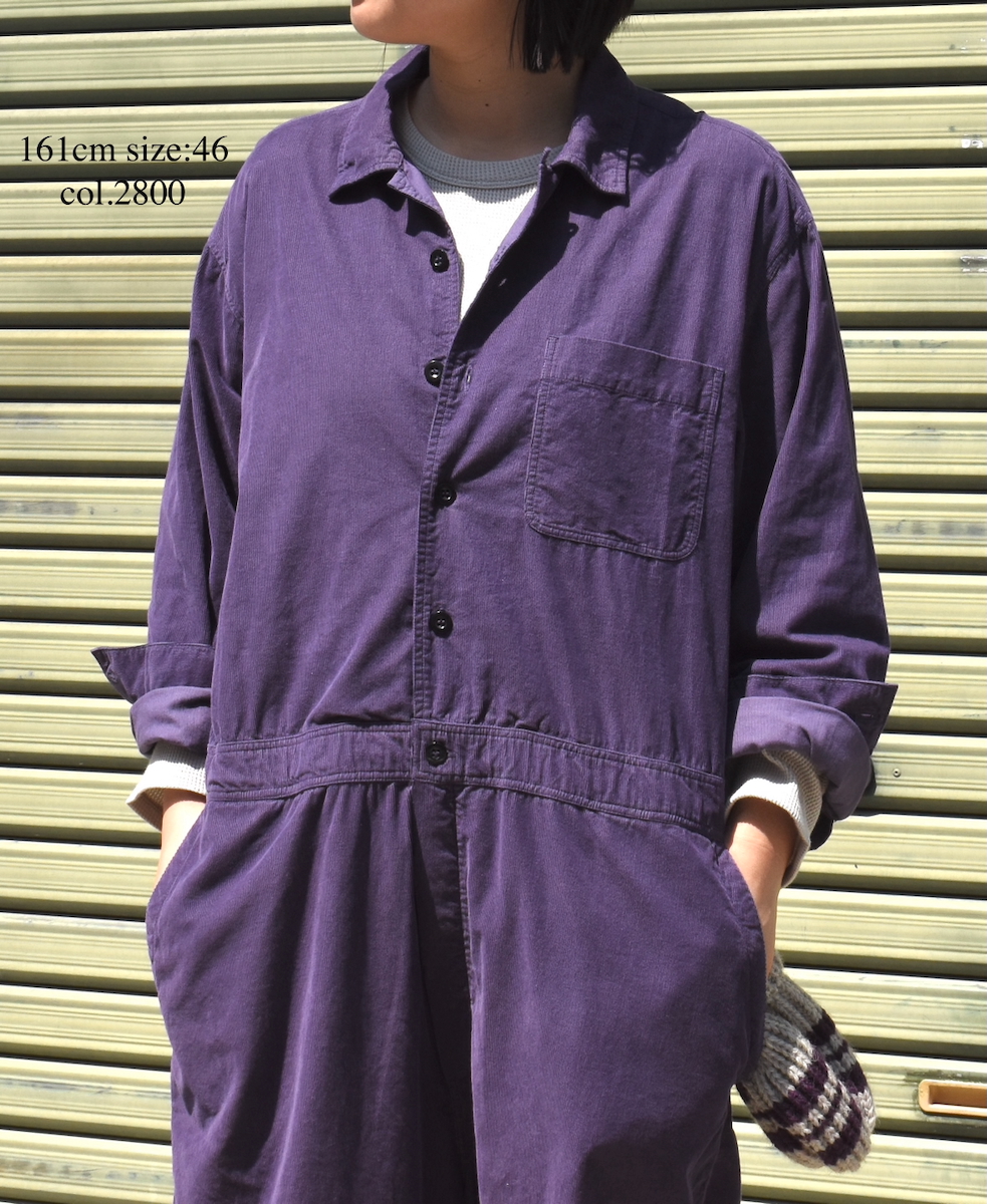 INHT2553CD(サロペット) 26 WALES CORDUROY OVERDYE ONE-UP COLLAR OVERALLS