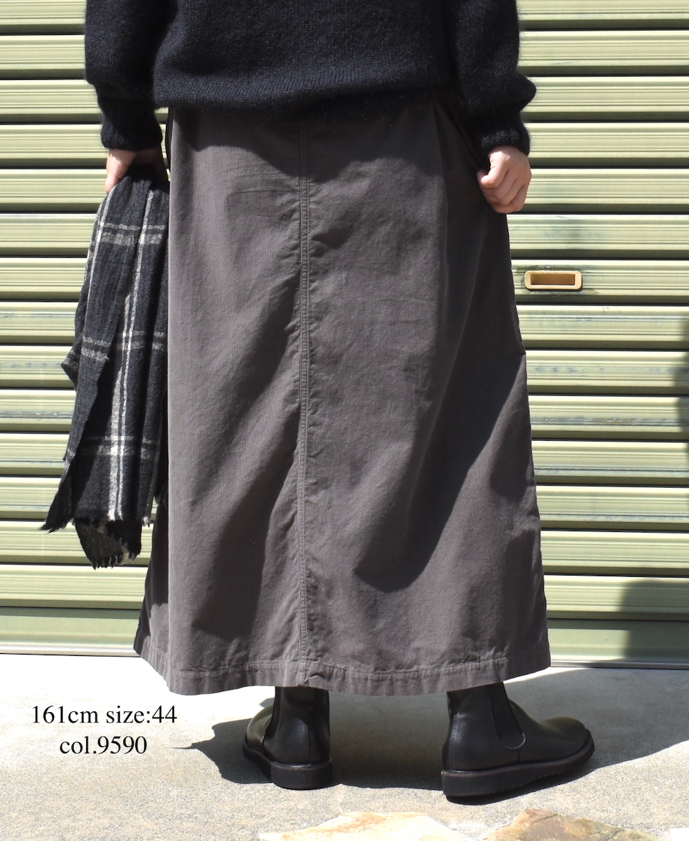 INHT2554CD(スカート) 26 WALES CORDUROY OVERDYE EASY SKIRT