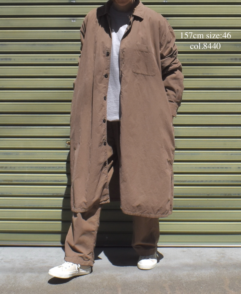 INHT2552CD(ロングシャツ) 26 WALES CORDUROY OVERDYE ONE-UP COLLAR LONG SHIRT