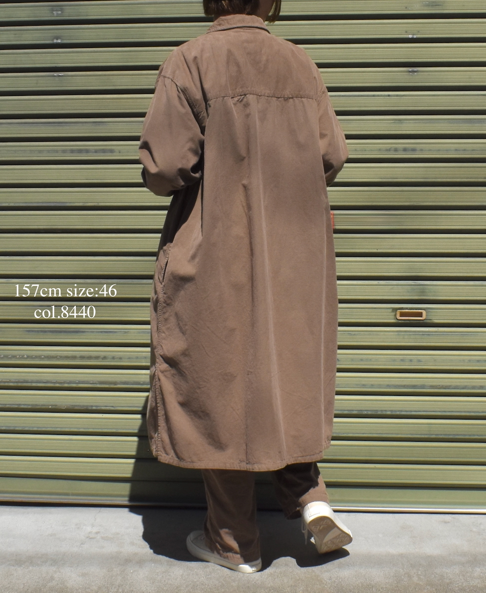 INHT2552CD(ロングシャツ) 26 WALES CORDUROY OVERDYE ONE-UP COLLAR LONG SHIRT