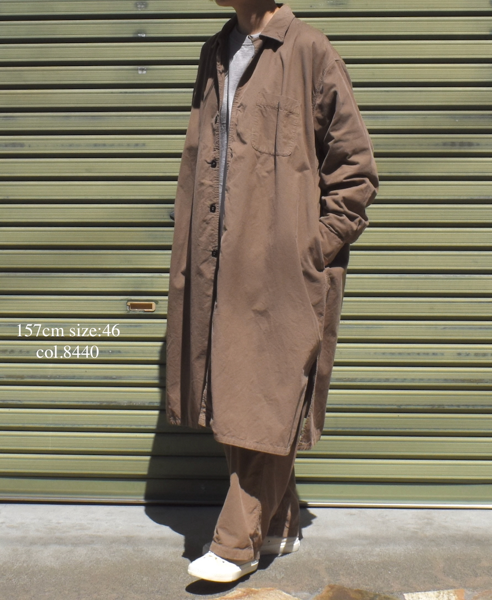 INHT2552CD(ロングシャツ) 26 WALES CORDUROY OVERDYE ONE-UP COLLAR LONG SHIRT
