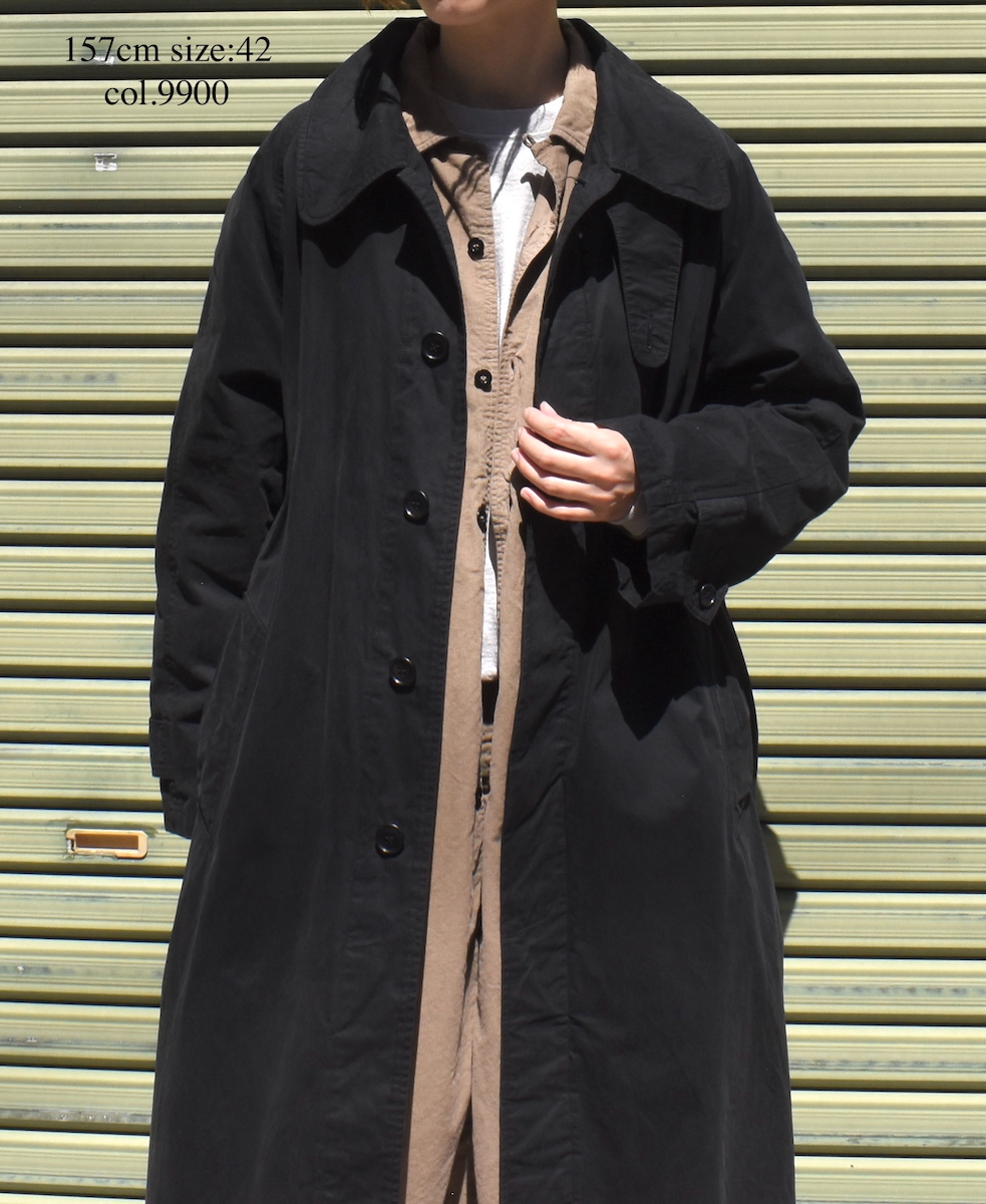 NHT2401HB(コート) MEDIUM WEIGHT PEACH SKIN COTTON BALMACAAN COAT