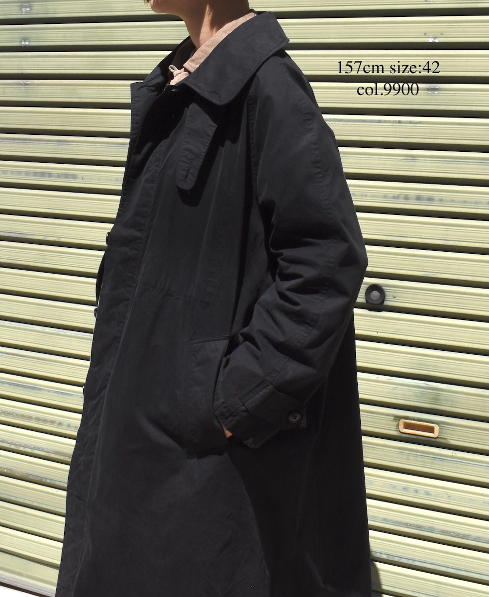 NHT2401HB(コート) MEDIUM WEIGHT PEACH SKIN COTTON BALMACAAN COAT