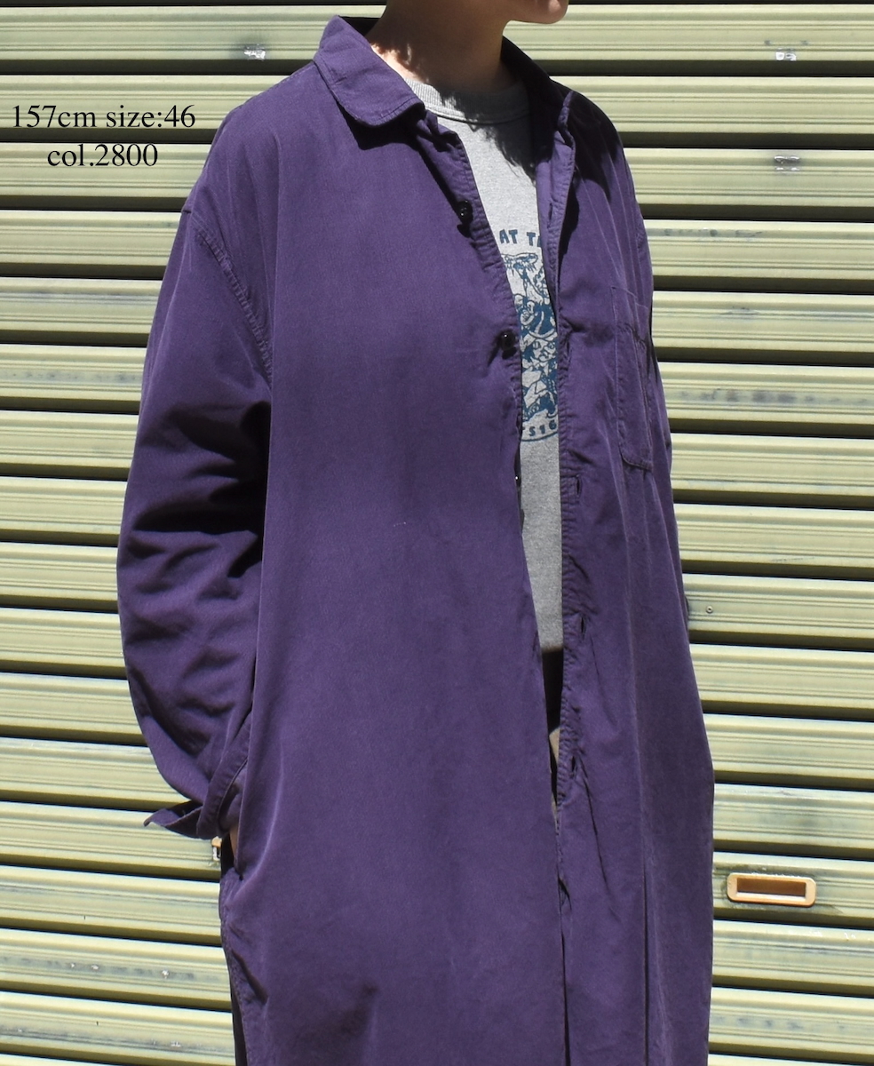 INHT2552CD(ロングシャツ) 26 WALES CORDUROY OVERDYE ONE-UP COLLAR LONG SHIRT