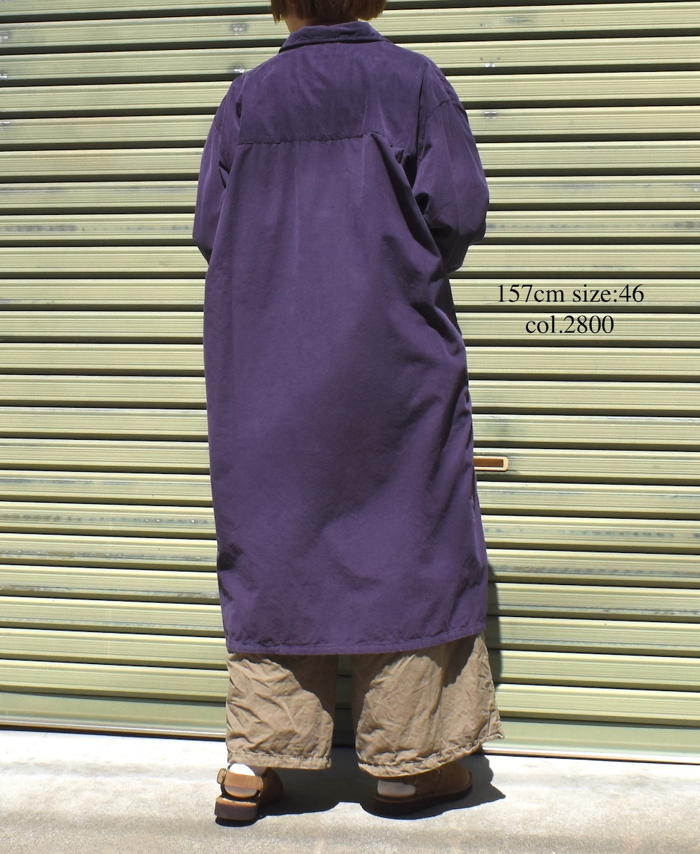 INHT2552CD(ロングシャツ) 26 WALES CORDUROY OVERDYE ONE-UP COLLAR LONG SHIRT