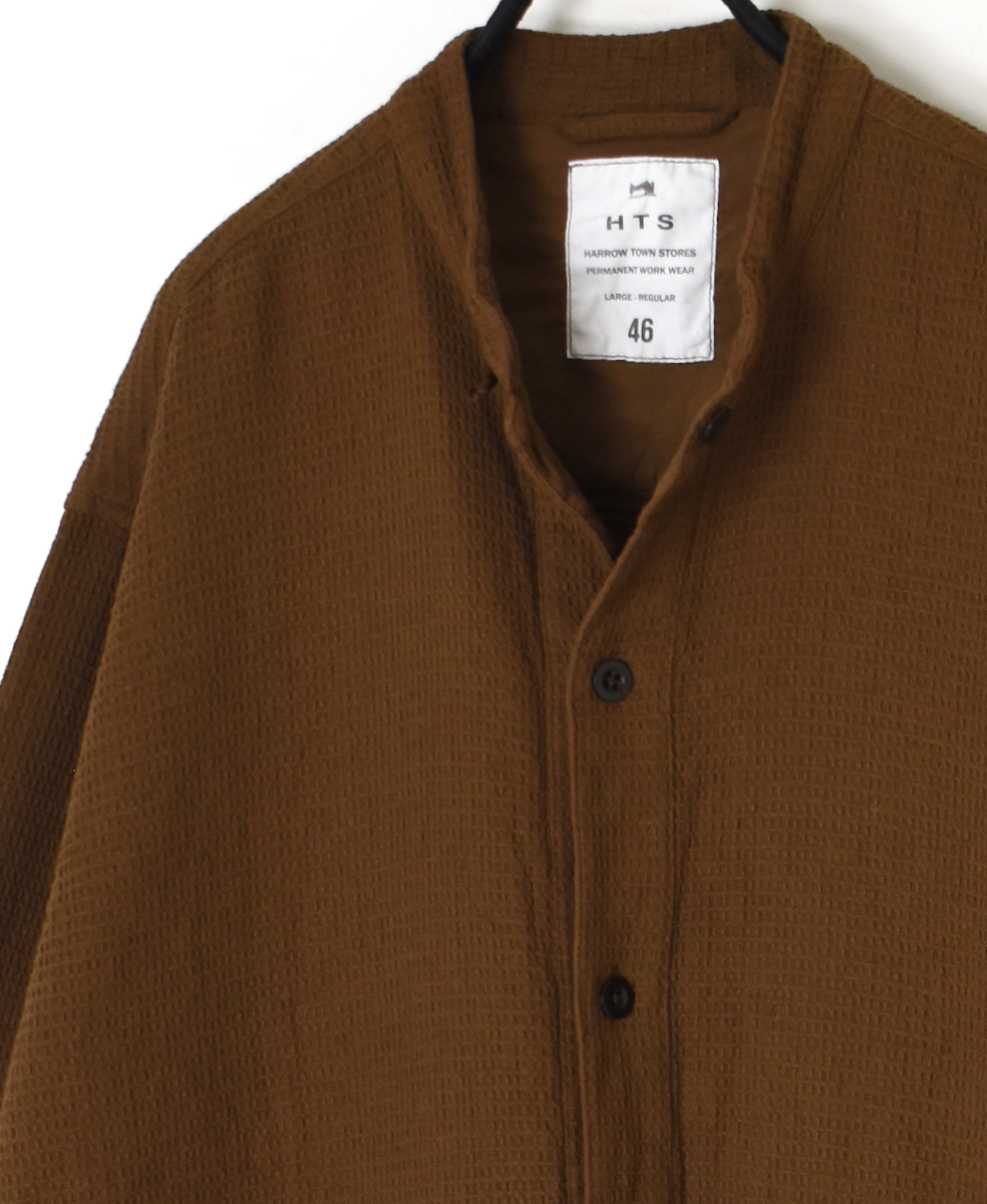 INHT2572WPD(ジャケット) WAFFLE PLAIN OVERDYE STAND COLLAR COVER ALL