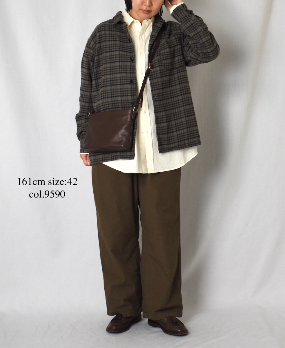 INHT2561CKD(シャツ) COTTON CHECK OVERDYE ONE-UP COLLAR SHIRT