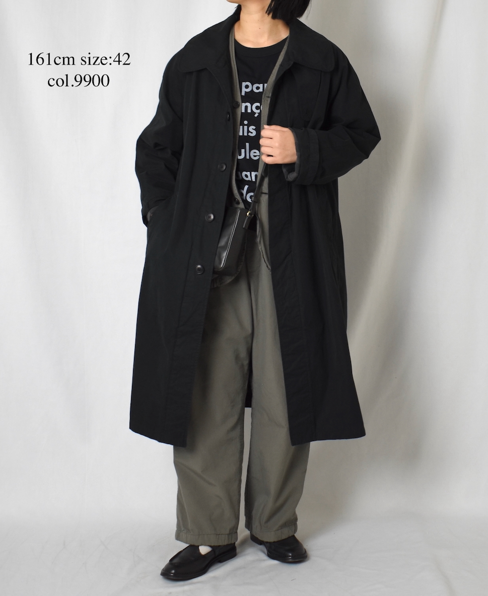 NHT2401HB(コート) MEDIUM WEIGHT PEACH SKIN COTTON BALMACAAN COAT