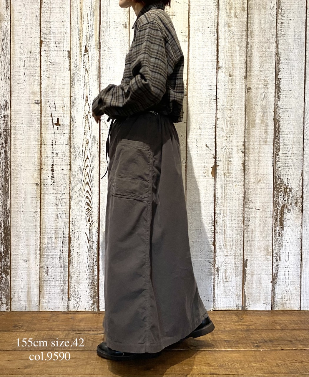 INHT2561CKD(シャツ) COTTON CHECK OVERDYE ONE-UP COLLAR SHIRT