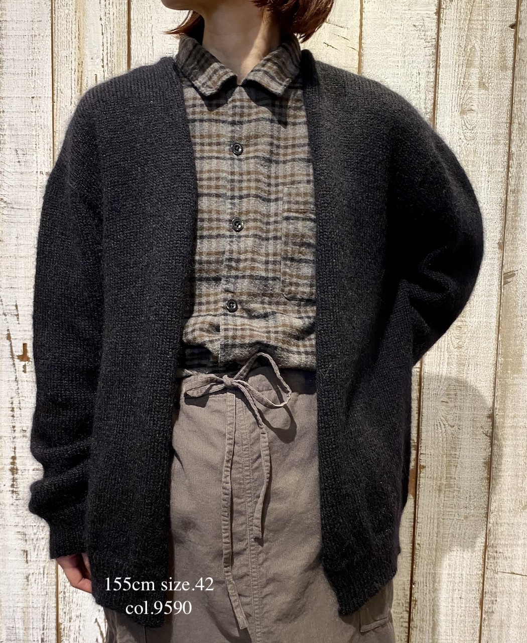 INHT2561CKD(シャツ) COTTON CHECK OVERDYE ONE-UP COLLAR SHIRT