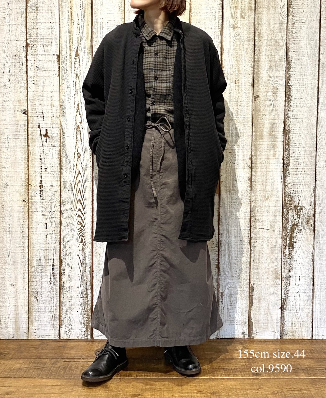 INHT2554CD(スカート) 26 WALES CORDUROY OVERDYE EASY SKIRT