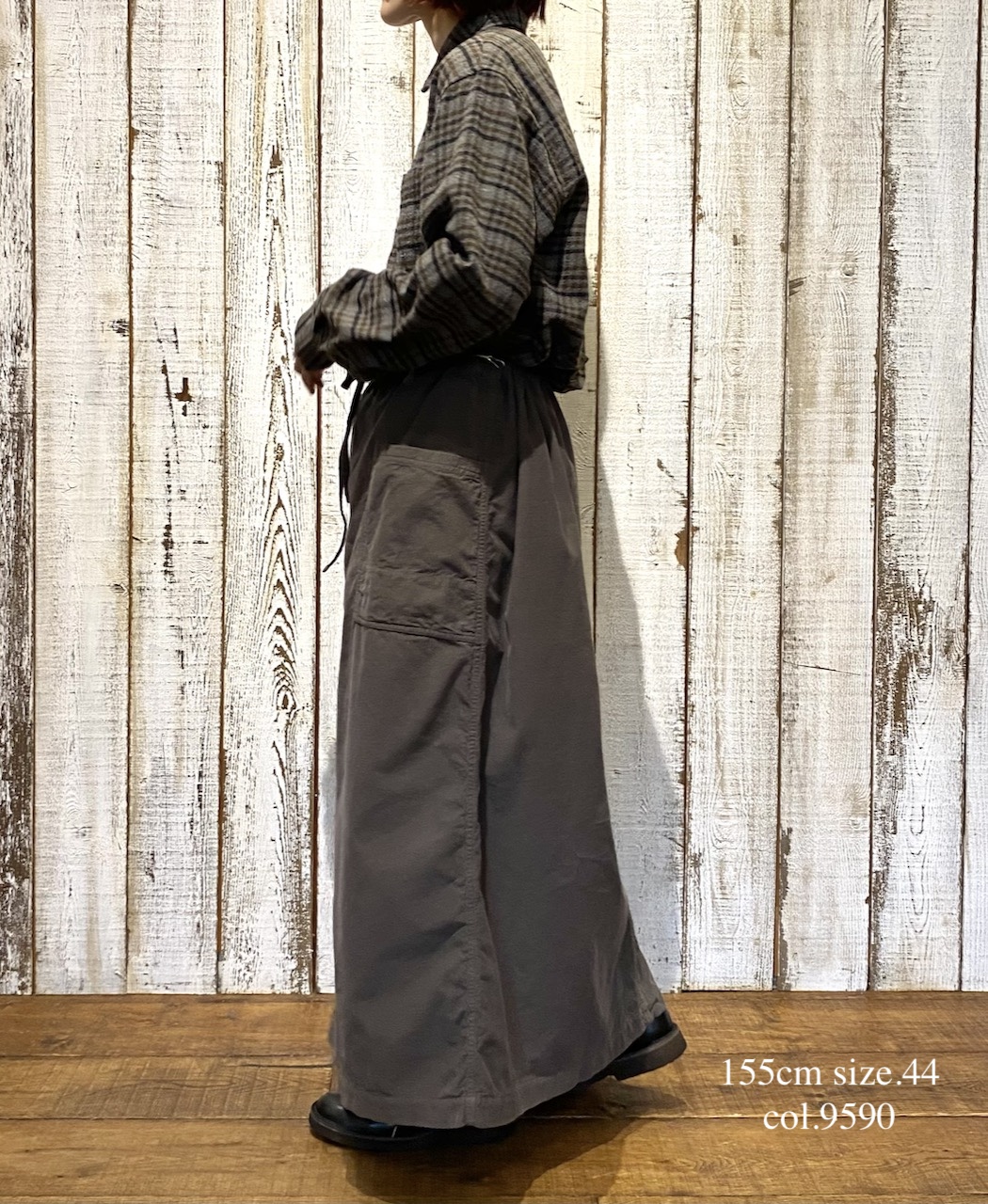 INHT2554CD(スカート) 26 WALES CORDUROY OVERDYE EASY SKIRT