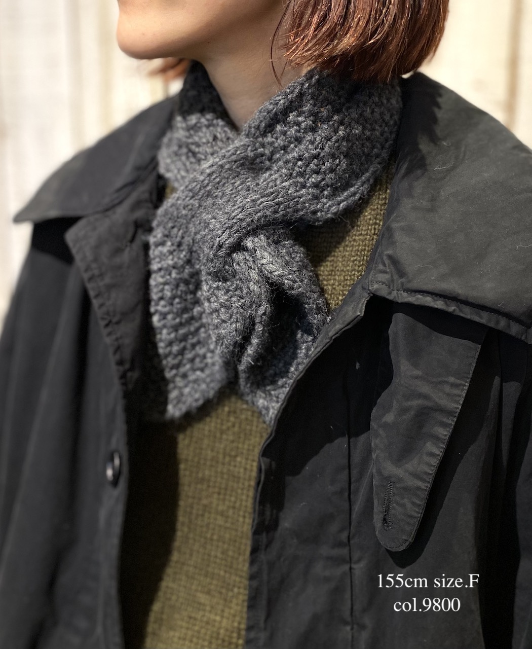 BNHT2451(スカーフ) RICE STITCH LOOP SCARF