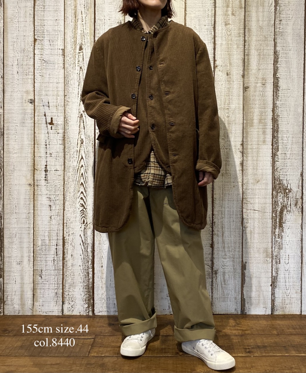 INHT2561CKD(シャツ) COTTON CHECK OVERDYE ONE-UP COLLAR SHIRT