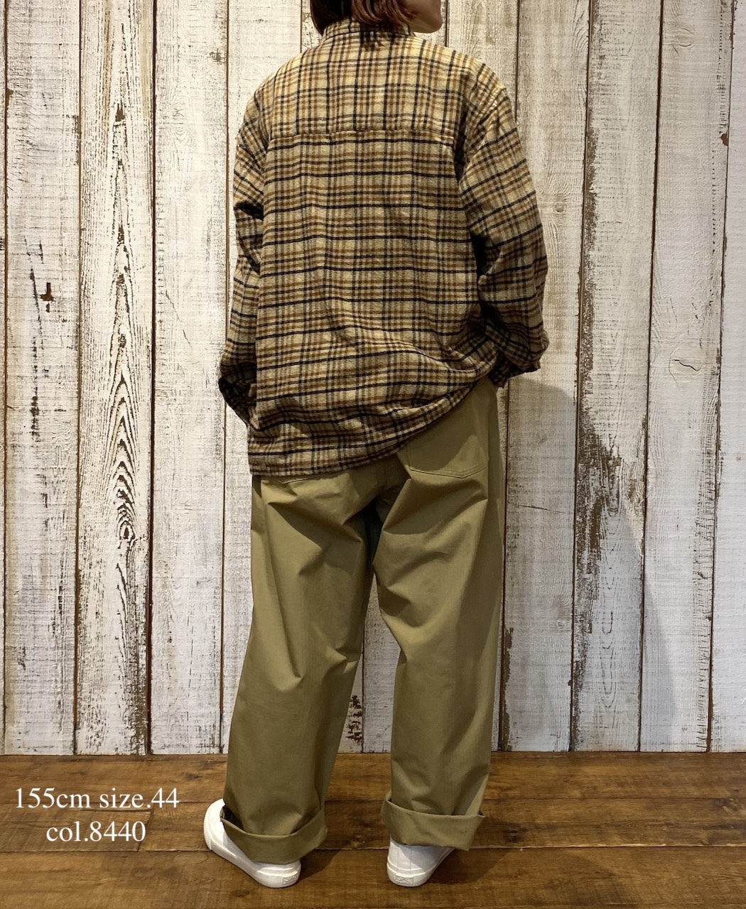 INHT2561CKD(シャツ) COTTON CHECK OVERDYE ONE-UP COLLAR SHIRT