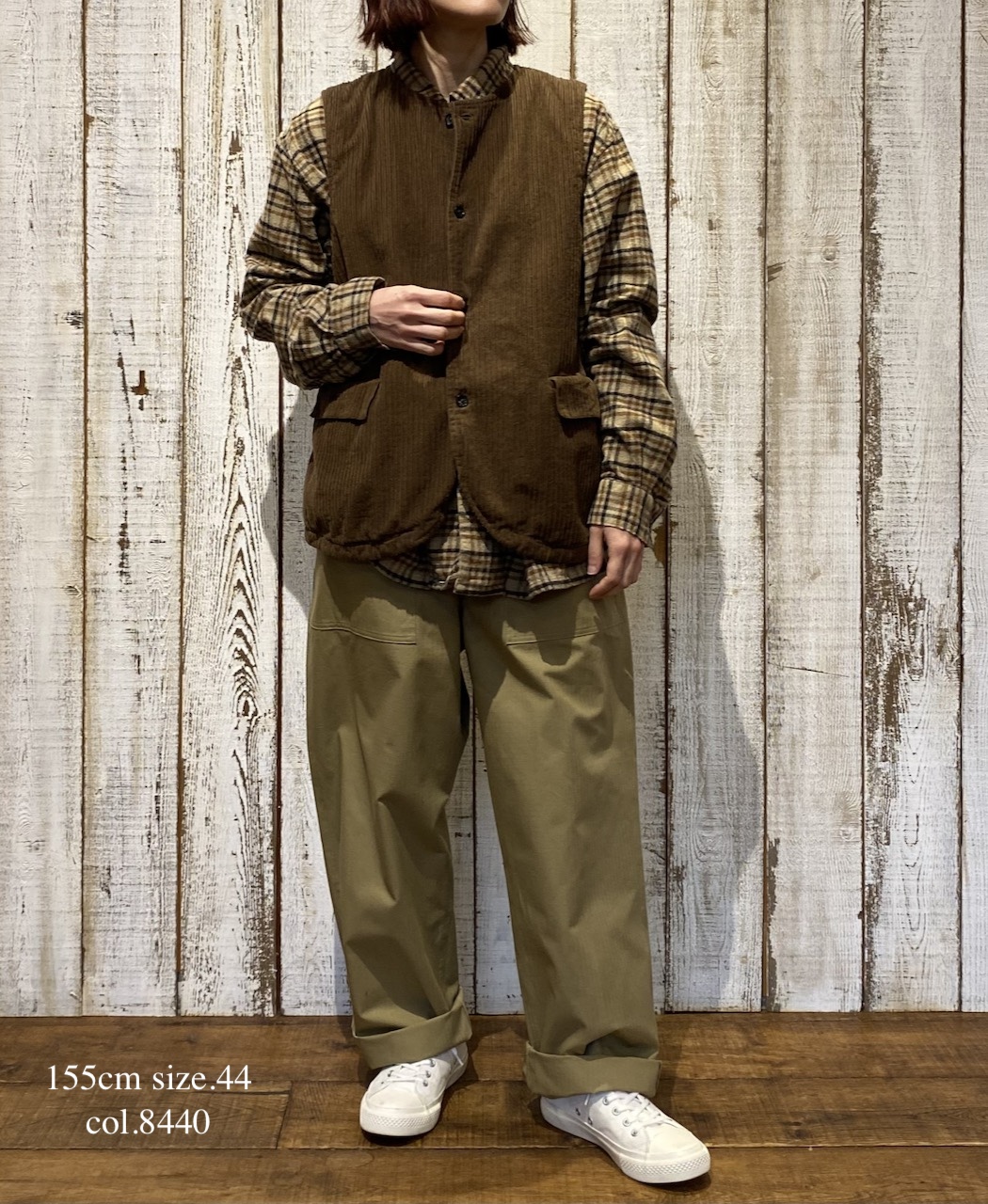 INHT2561CKD(シャツ) COTTON CHECK OVERDYE ONE-UP COLLAR SHIRT