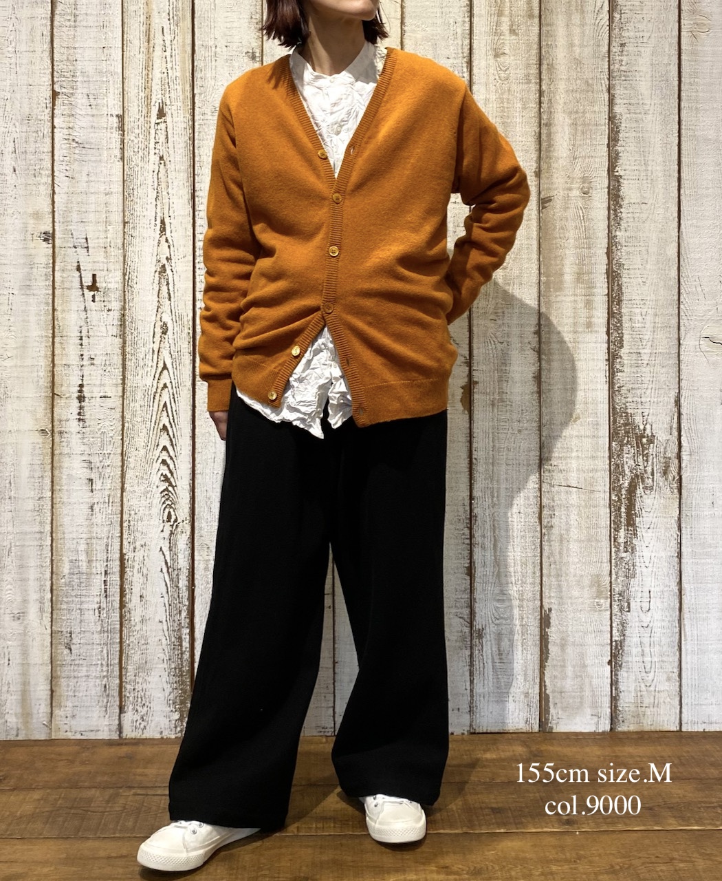 NVL2582W(シャツ) 40s ORGANIC POPLIN (WRINKLE) BANDED COLLAR L/SL OVERSIZED SHIRT