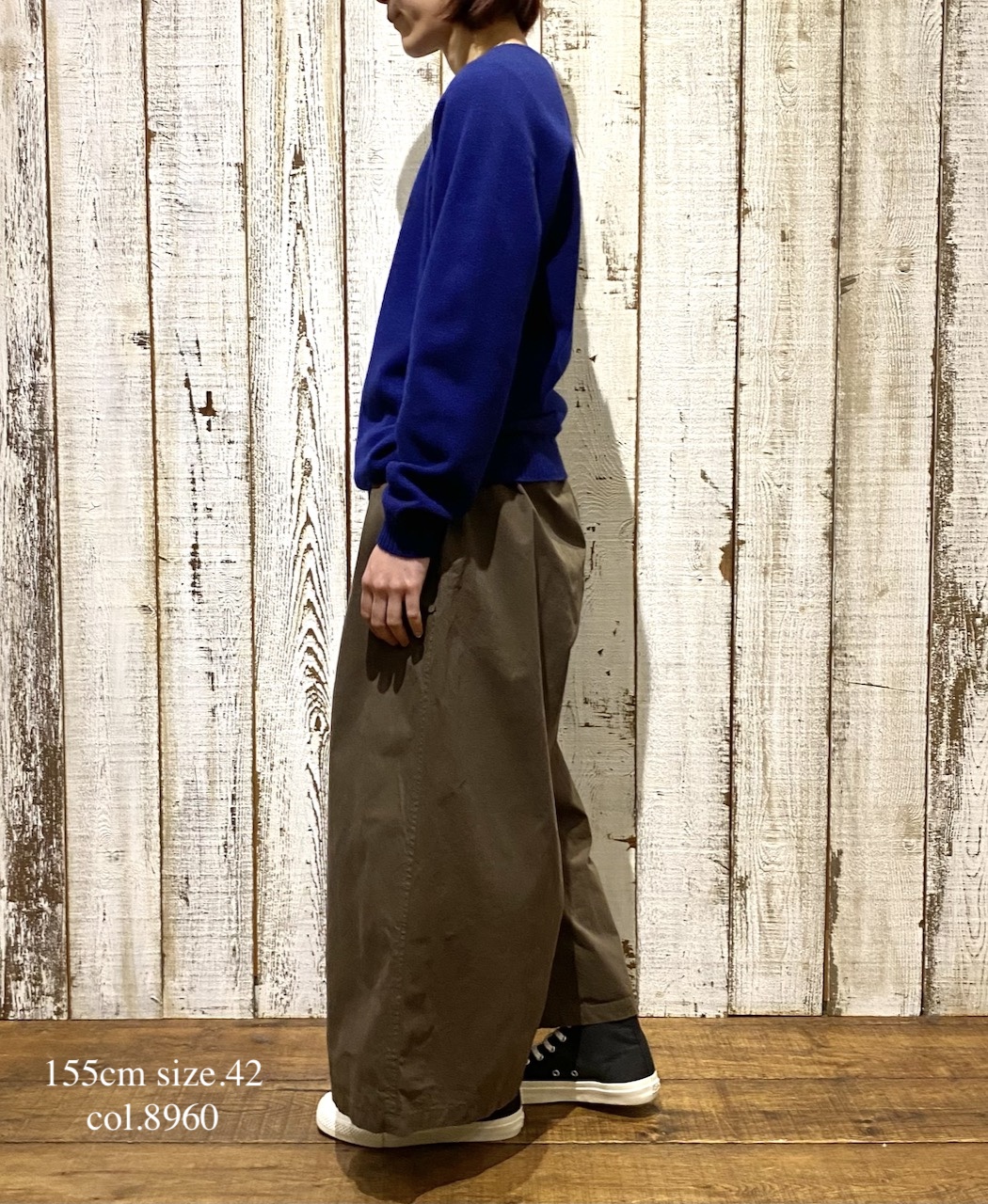 NHT1713HB(パンツ) MEDIUM WEIGHT PEACH SKIN COTTON EASY PANTS
