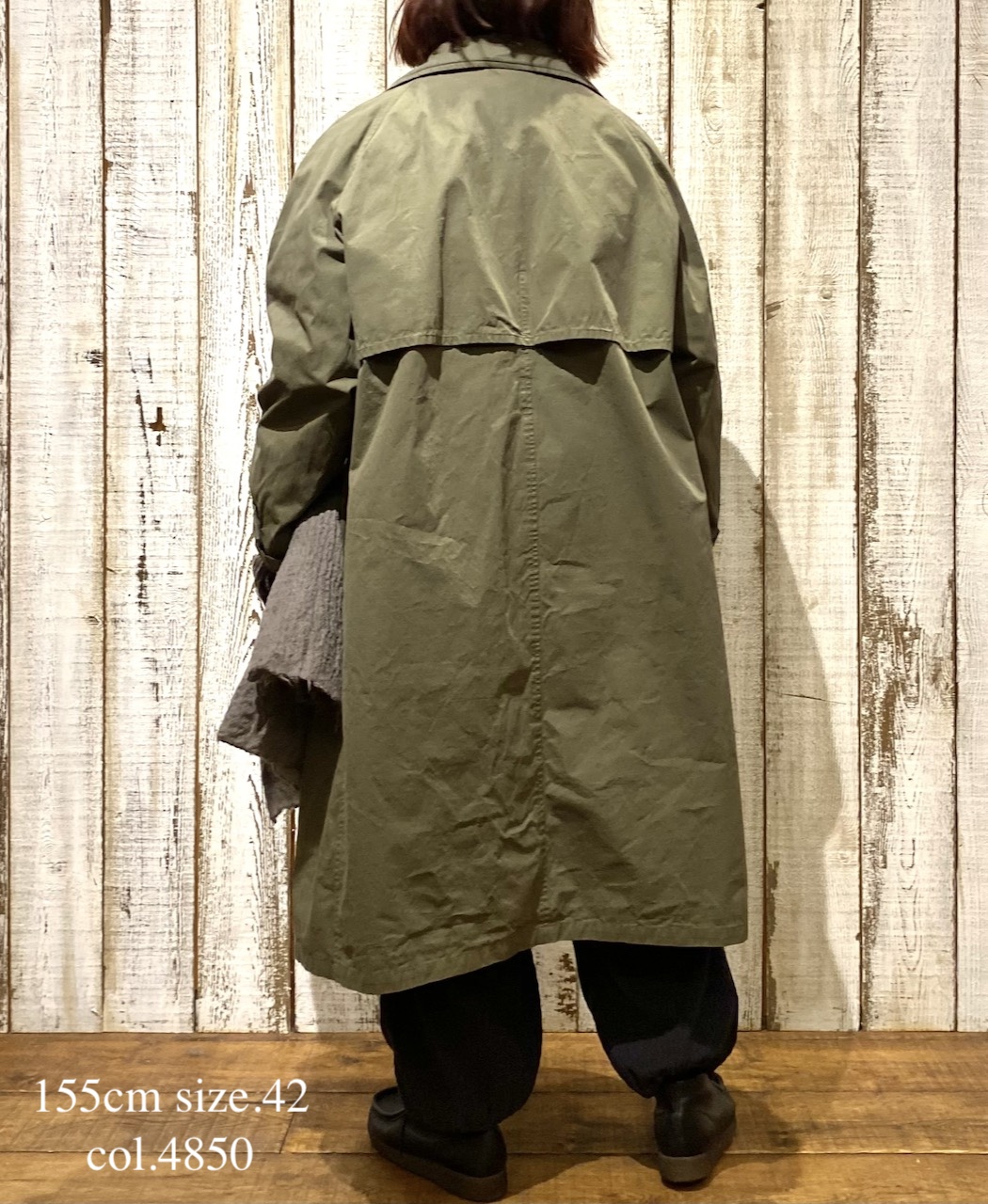 NHT2401HB(コート) MEDIUM WEIGHT PEACH SKIN COTTON BALMACAAN COAT