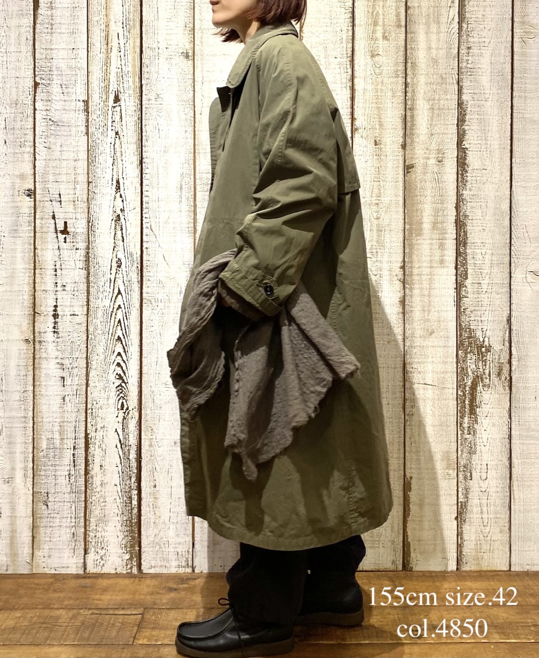 NHT2401HB(コート) MEDIUM WEIGHT PEACH SKIN COTTON BALMACAAN COAT