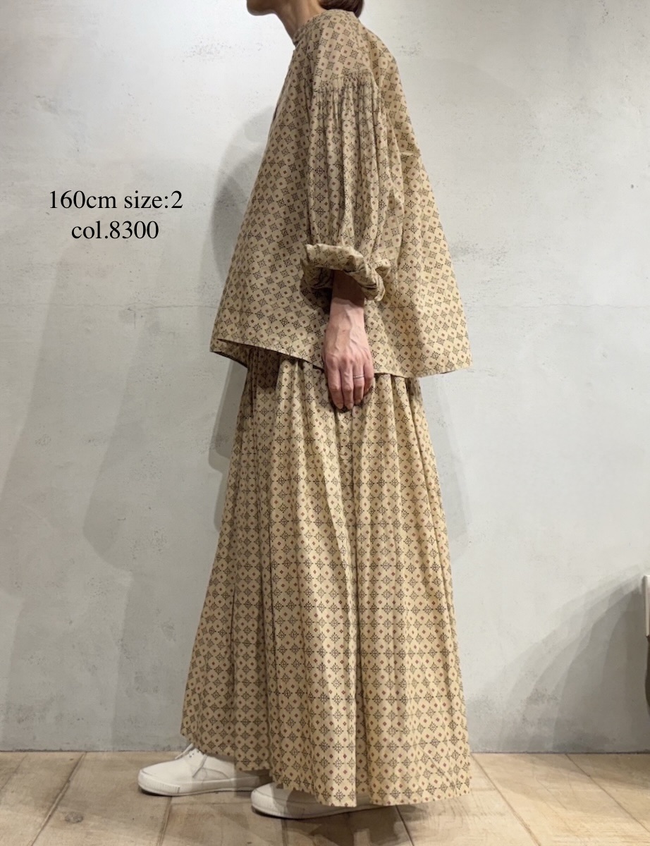 INMDS25774(スカート) 80s COTTON VOILE CONTRAST FLOWER HAND