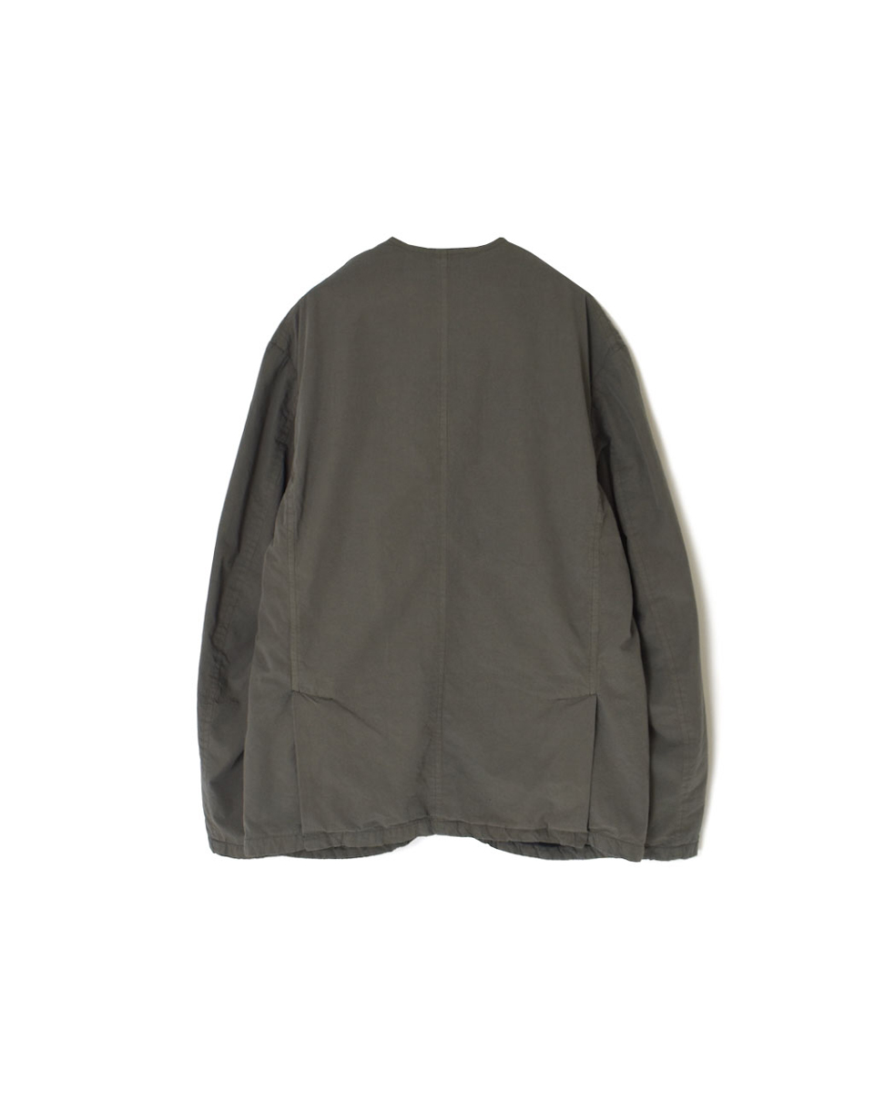 NVL2591D(ジャケット) 40s ORGANIC POPLIN (OVERDYE) SIDE VENTS V-NECK JACKET