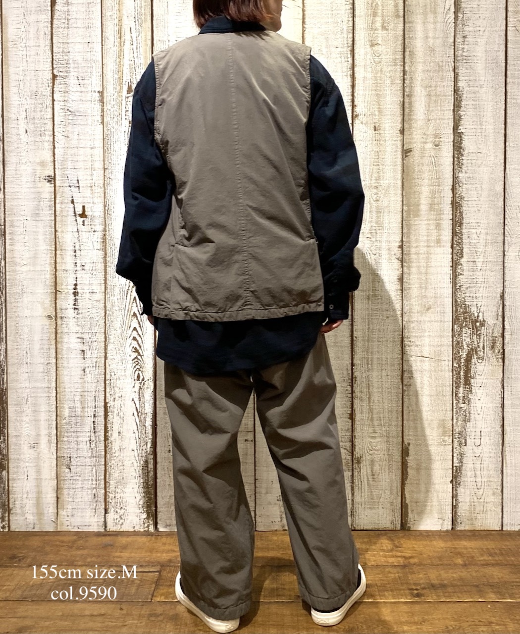 NVL2593D(パンツ) 40s ORGANIC POPLIN (OVERDYE) EASY PANTS