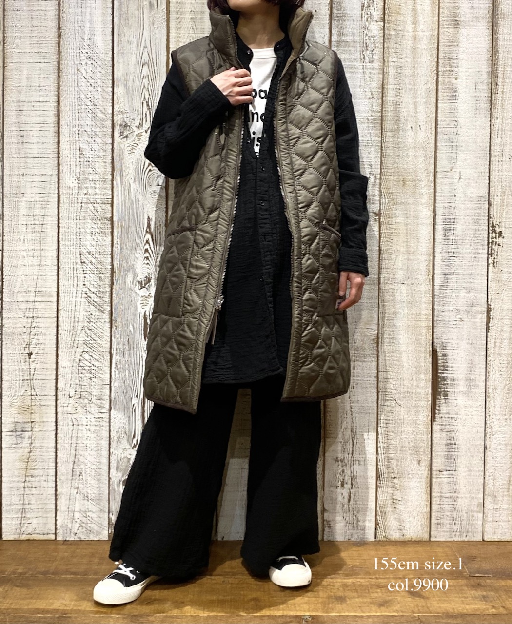 INAM2565GPD (パンツ) DOUBLE GAUZE PLAIN GATHERED EASY PANTS WITH LINING