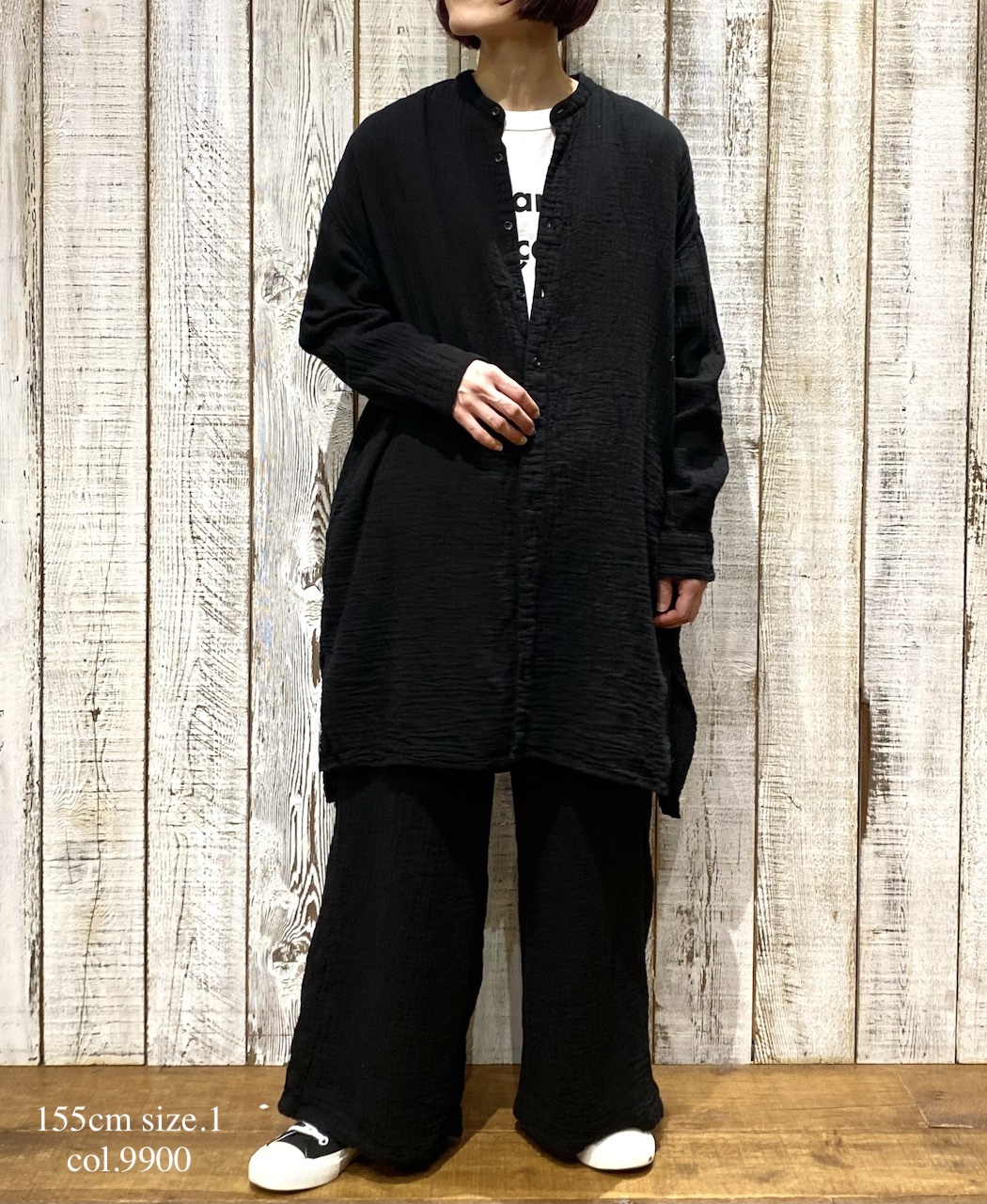 INAM2565GPD (パンツ) DOUBLE GAUZE PLAIN GATHERED EASY PANTS WITH LINING