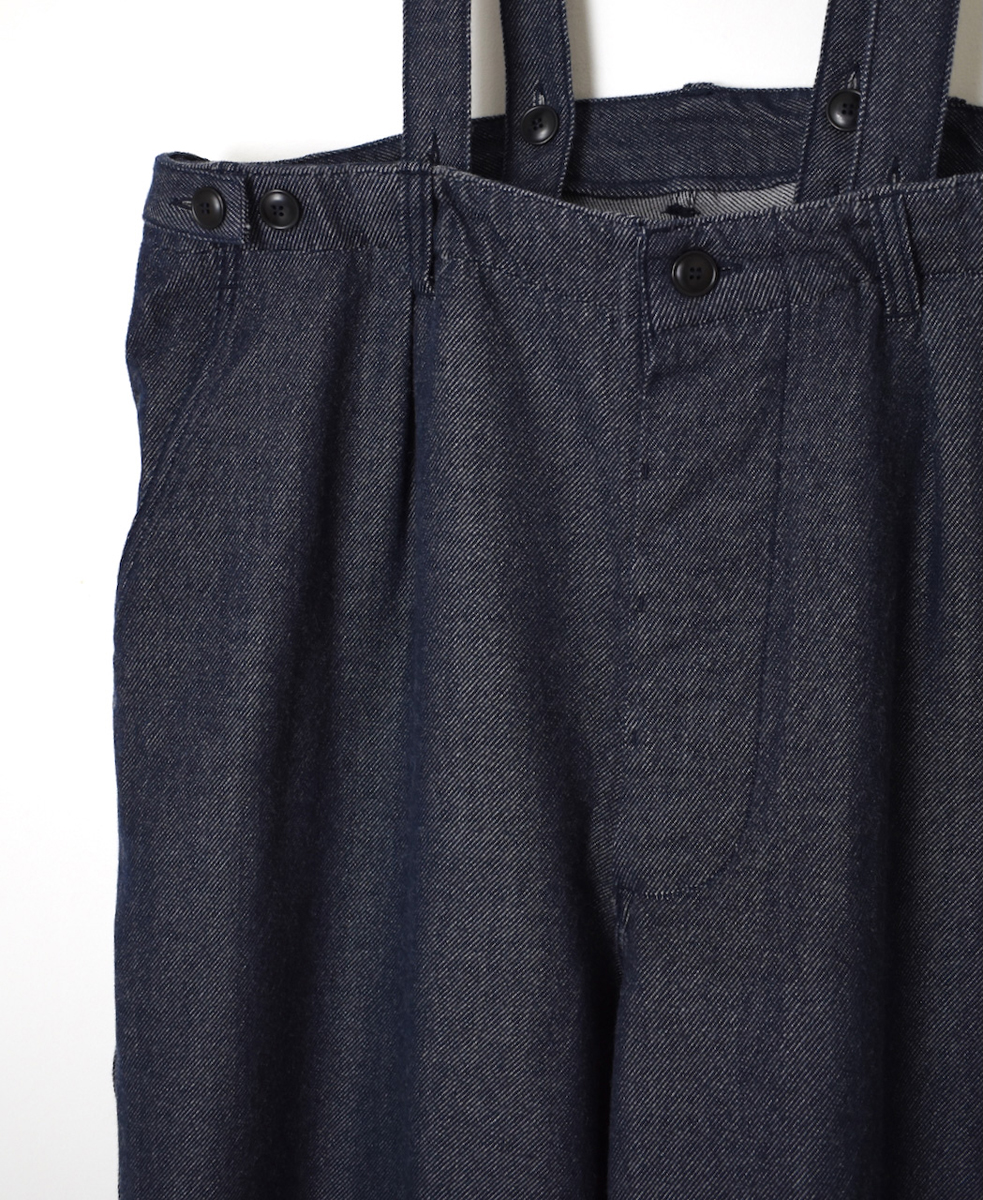 ISNAM2573(パンツ) WOOL COTTON TWILL ADJUSTER TACK PANTS WITH SUSPENDERS