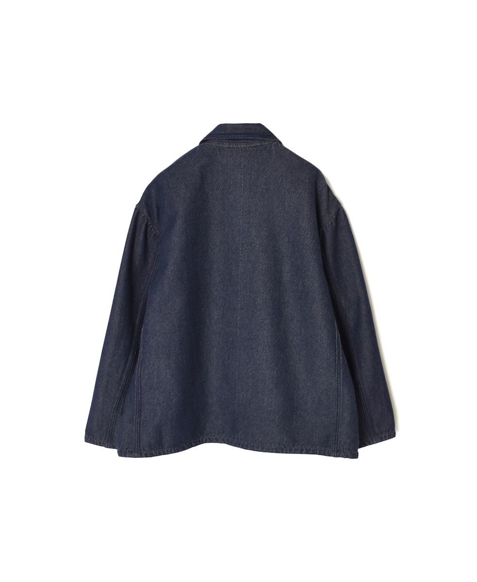 ISNAM2571(ジャケット) COTTON WOOL TWILL ROUND COLLAR DOUBLE JACKET
