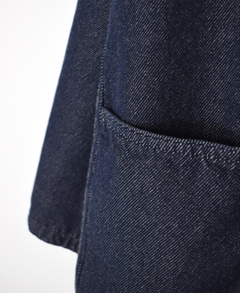 ISNAM2571(ジャケット) COTTON WOOL TWILL ROUND COLLAR DOUBLE JACKET