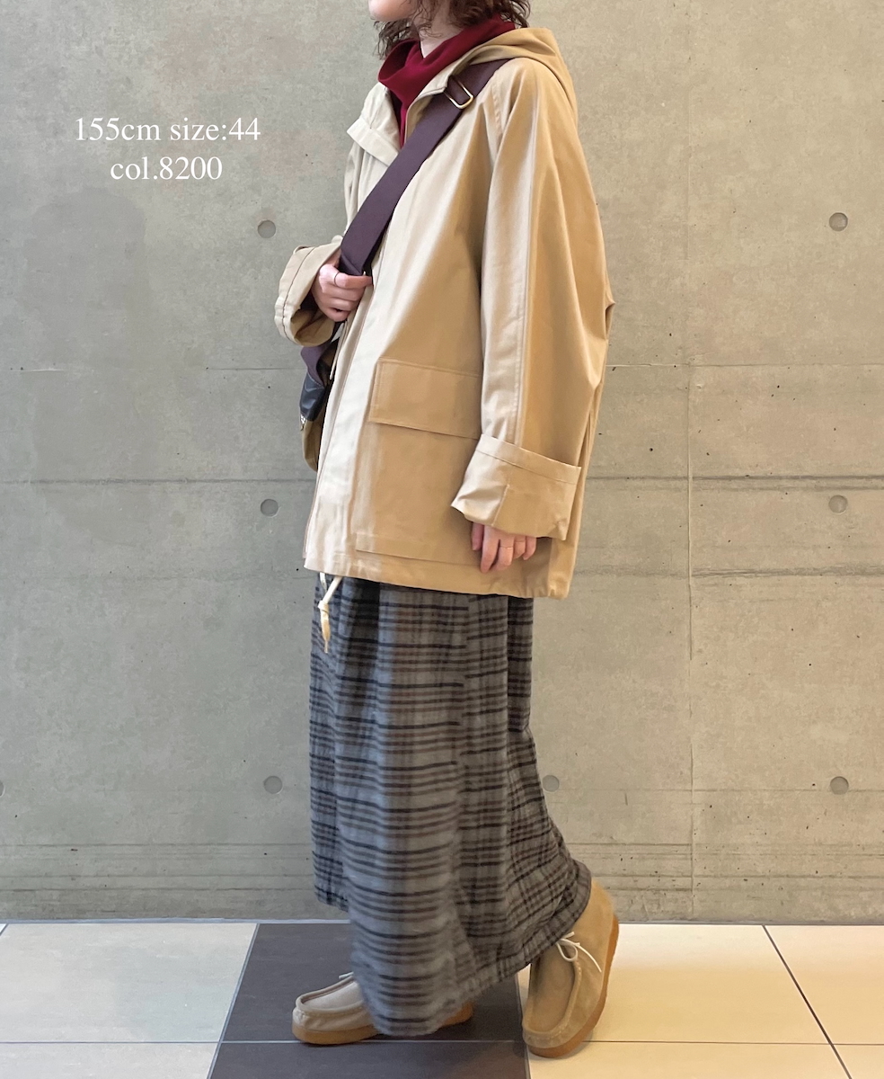 NHT2511KT(コート) COTTON / NYLON HOODED PARKA WITH GUSSEED POCKET