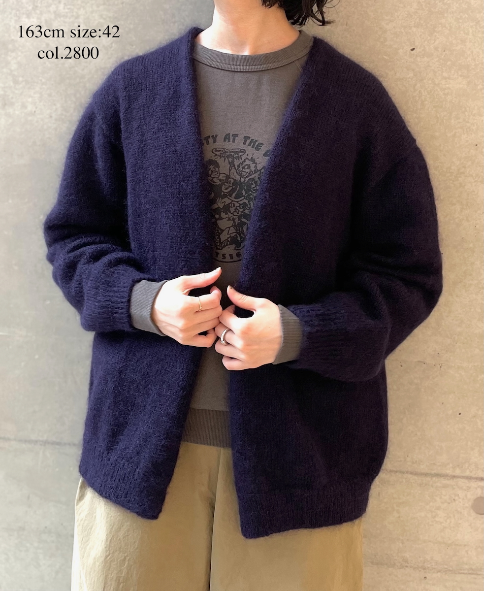 CHT2552(カーディガン) MOHAIR NO-BUTTON CARDIGAN
