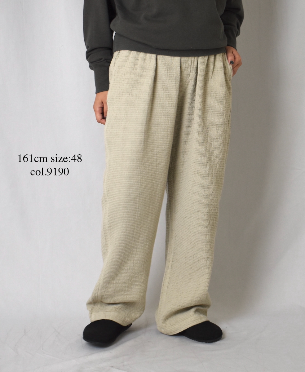 INHT2575WPD(パンツ) WAFFLE PLAIN OVERDYE EASY PANTS