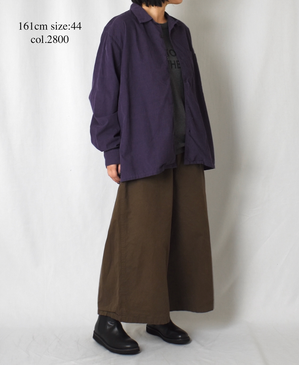 INHT2551CD(シャツ) 26 WALES CORDUROY OVERDYE ONE-UP COLLAR SHIRT