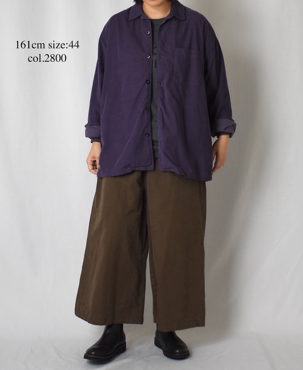 INHT2551CD(シャツ) 26 WALES CORDUROY OVERDYE ONE-UP COLLAR SHIRT