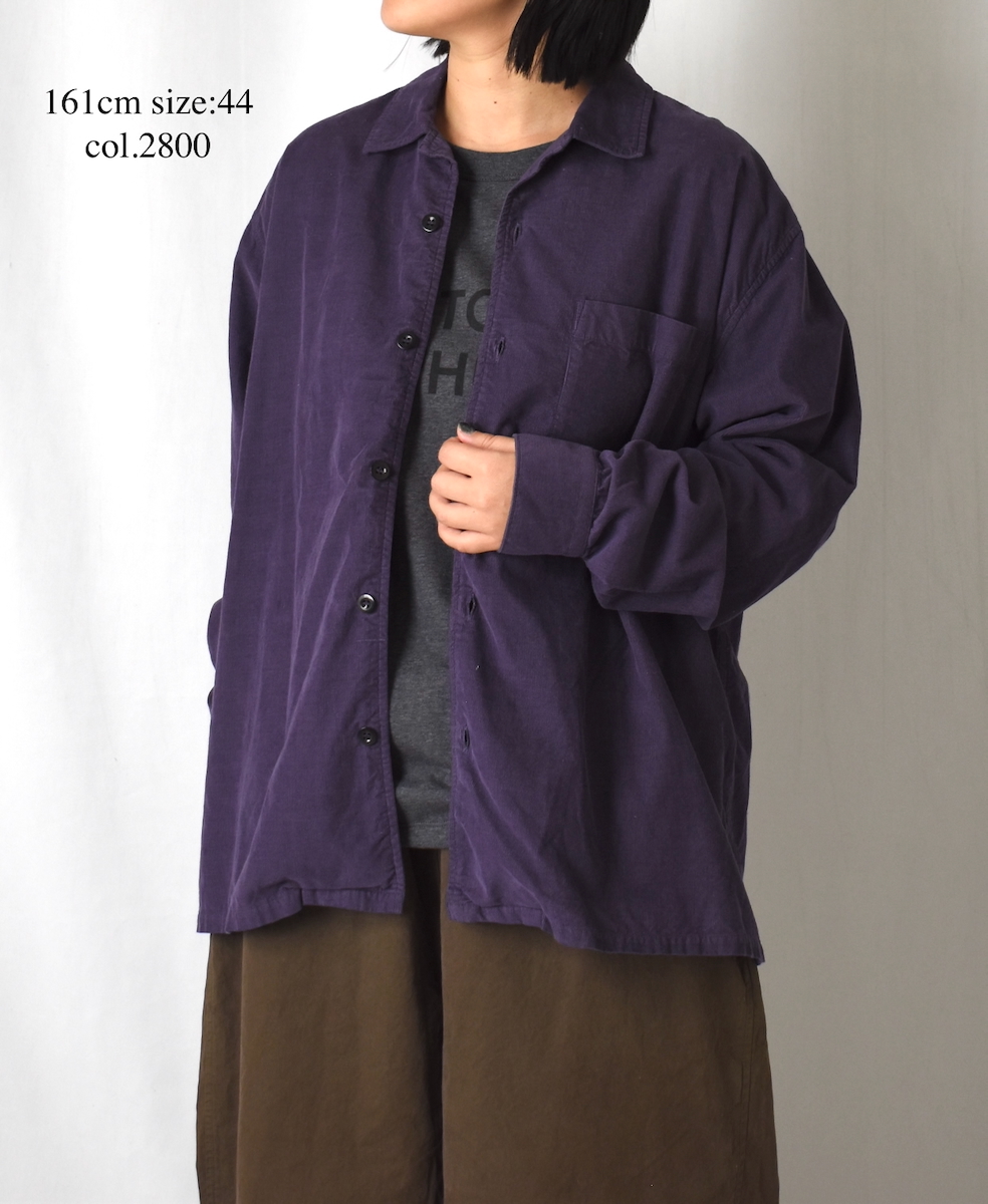 INHT2551CD(シャツ) 26 WALES CORDUROY OVERDYE ONE-UP COLLAR SHIRT