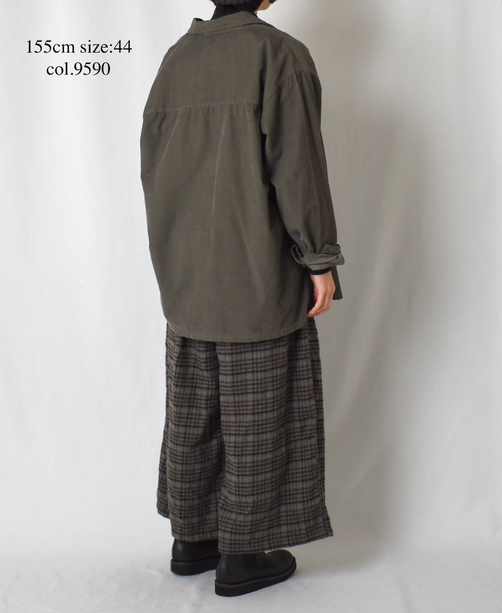 INHT2551CD(シャツ) 26 WALES CORDUROY OVERDYE ONE-UP COLLAR SHIRT