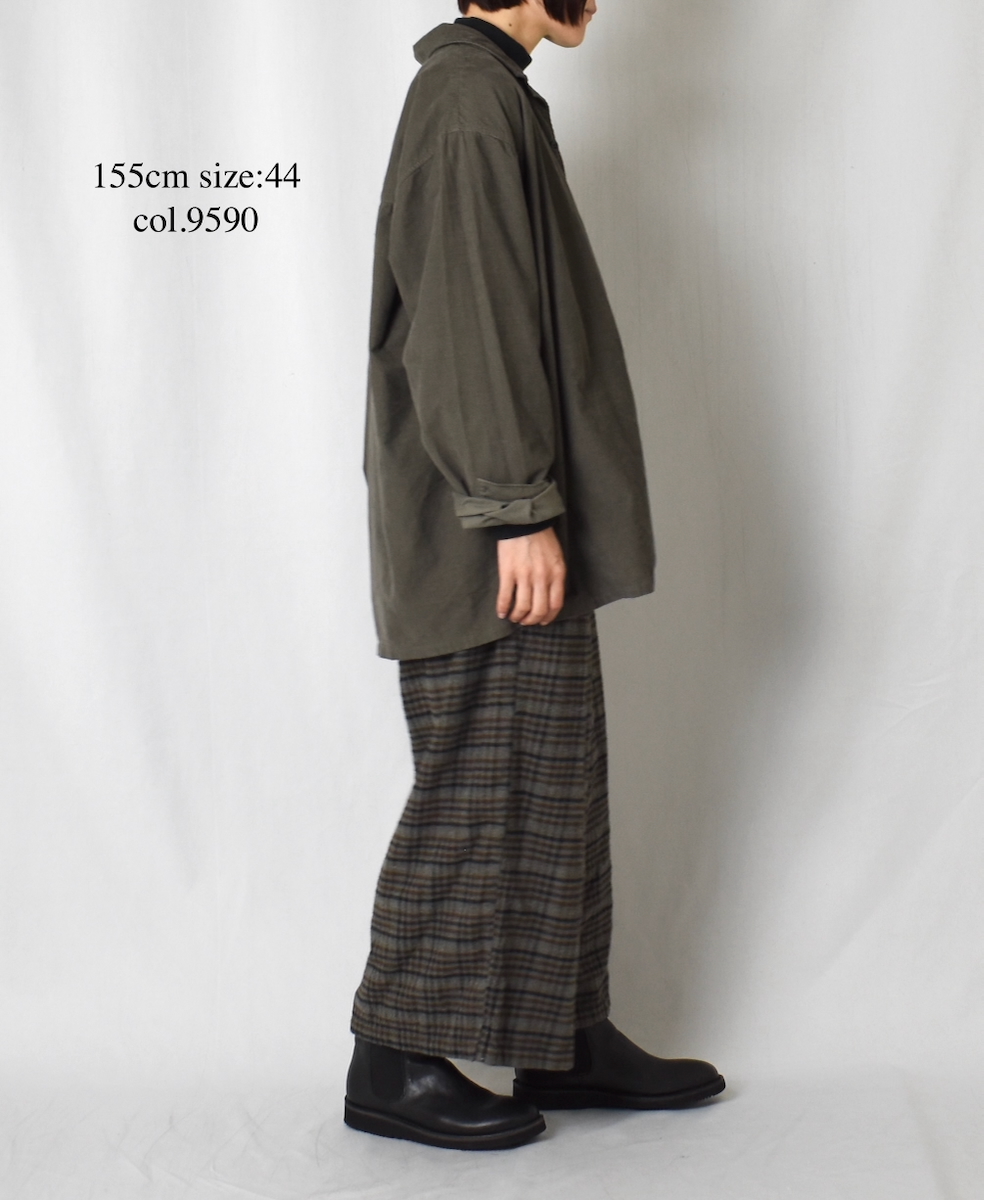 INHT2551CD(シャツ) 26 WALES CORDUROY OVERDYE ONE-UP COLLAR SHIRT