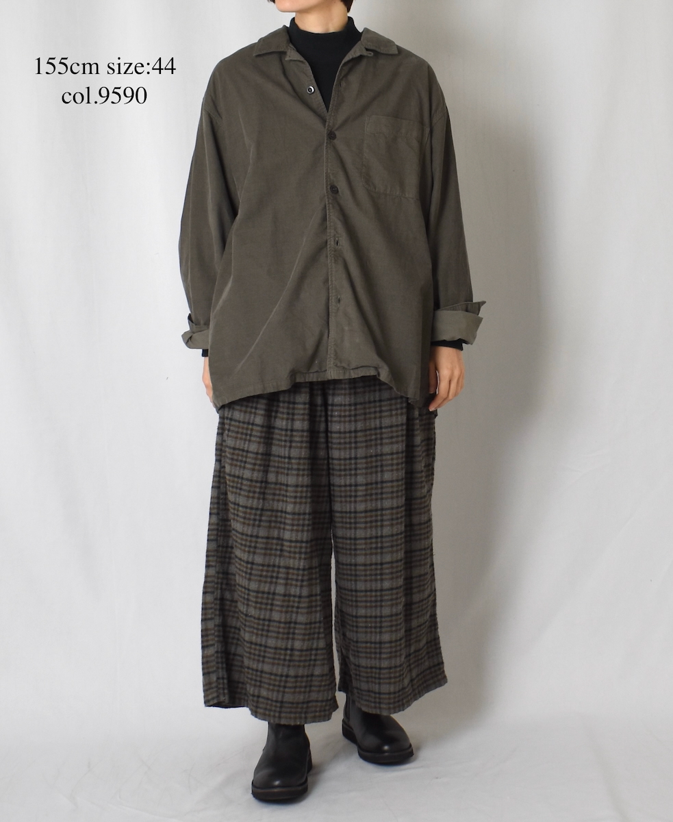 INHT2551CD(シャツ) 26 WALES CORDUROY OVERDYE ONE-UP COLLAR SHIRT