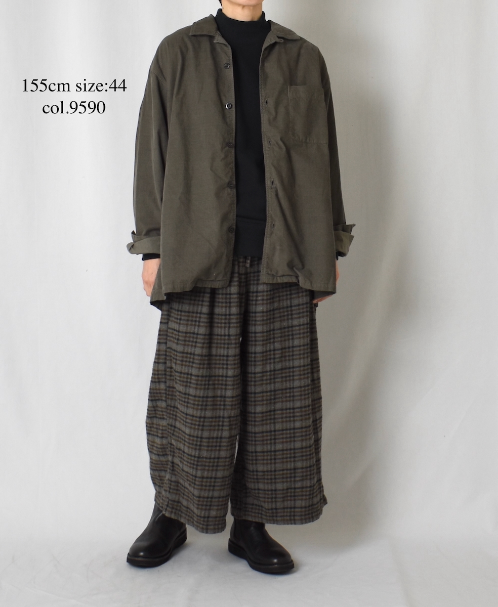 INHT2551CD(シャツ) 26 WALES CORDUROY OVERDYE ONE-UP COLLAR SHIRT
