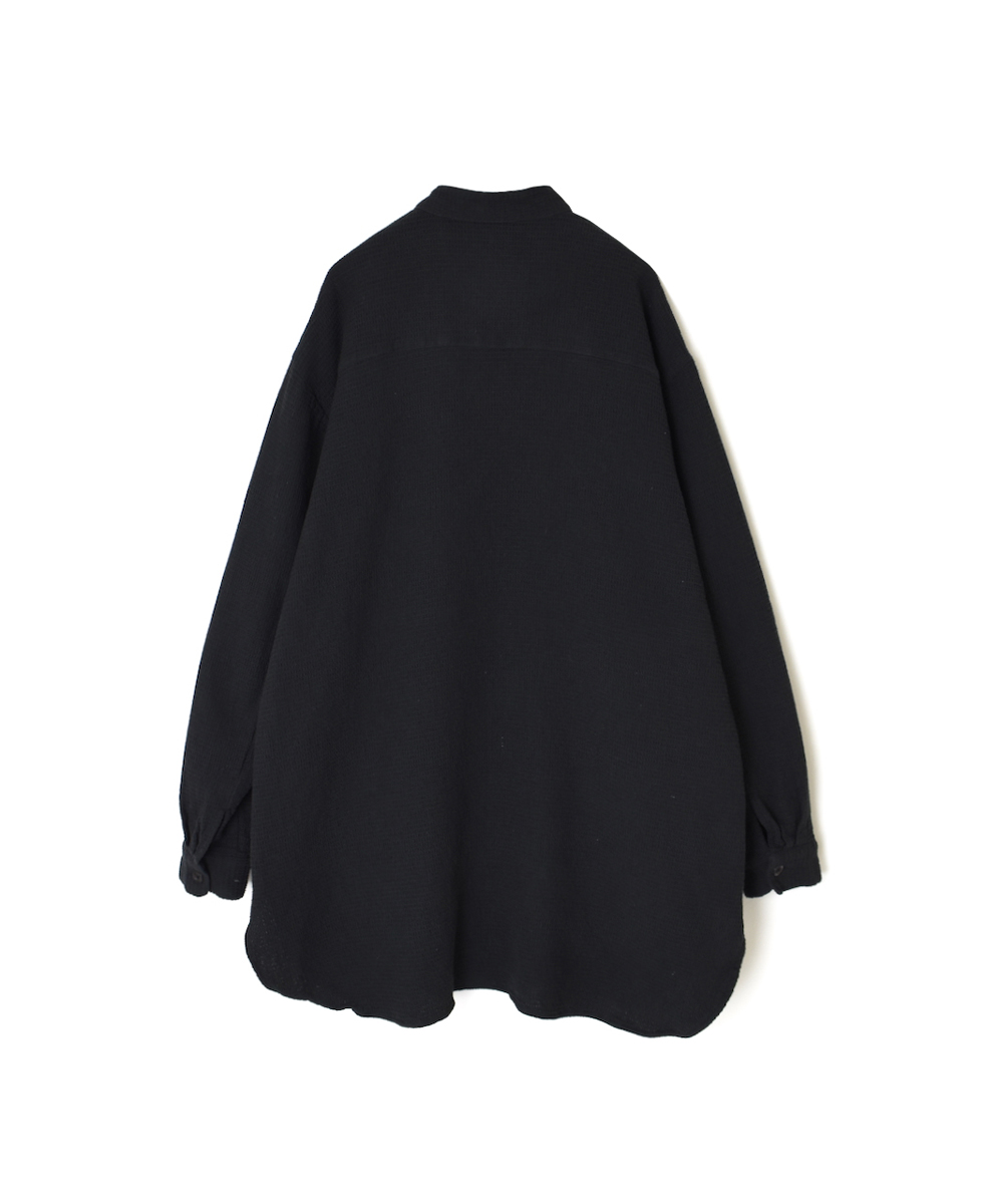 INHT2571WPD(シャツ) WAFFLE PLAIN OVERDYE STAND COLLAR SHIRTS