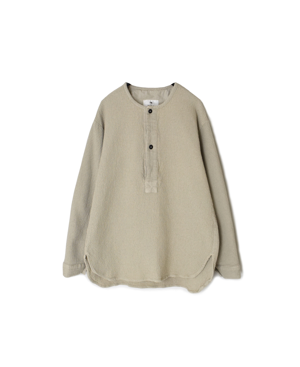 INHT2574WPD(シャツ) WAFFLE PLAIN OVERDYE HENRY NECK SHIRTS